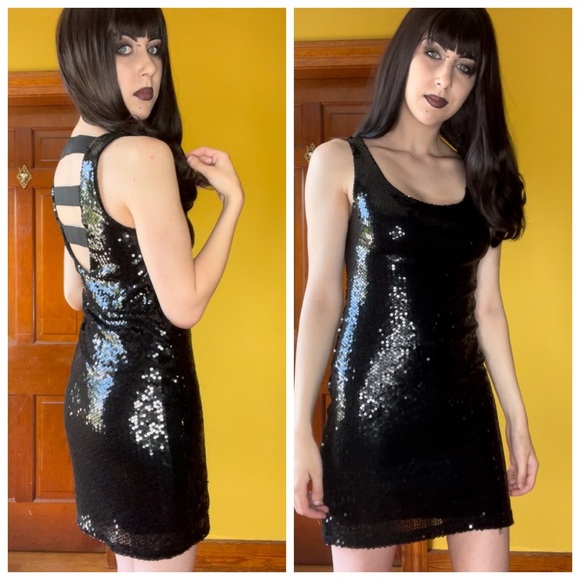 Black Sequin Dress - Picture 4 of 16